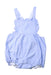 A Blue Sleeveless Rompers from Janie & Jack in size 6-12M for girl. (Front View)
