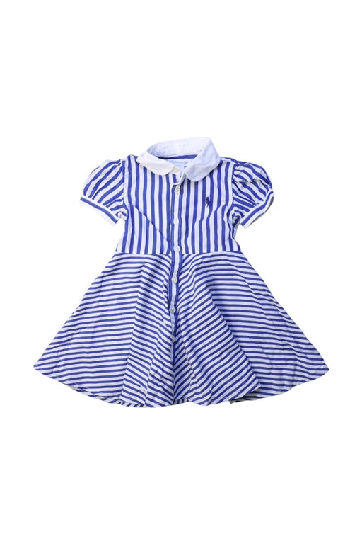 A Blue Short Sleeve Dresses from Ralph Lauren in size 6-12M for girl. (Front View)