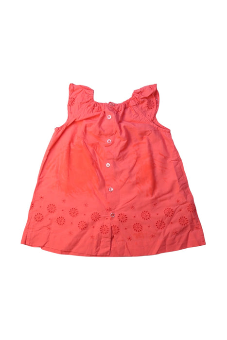 A Pink Sleeveless Dresses from Bonpoint in size 3-6M for girl. (Back View)