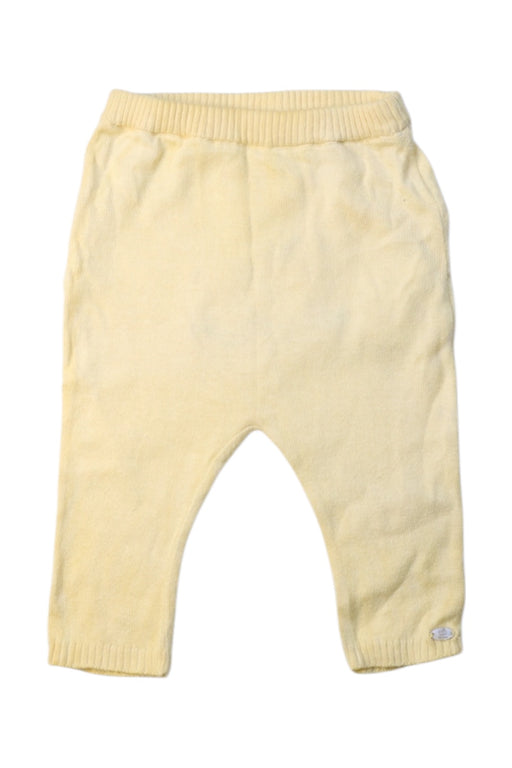 A Yellow Casual Pants from Lapinou in size 3-6M for girl. (Front View)