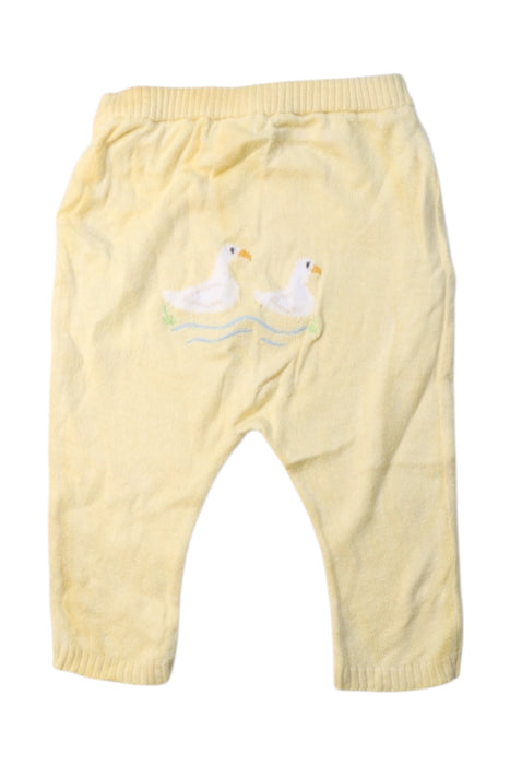 A Yellow Casual Pants from Lapinou in size 3-6M for girl. (Back View)