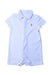 A Blue Short Sleeve Rompers from Ralph Lauren in size 3-6M for boy. (Front View)