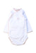 A White Long Sleeve Bodysuits from Bonpoint in size 6-12M for girl. (Front View)
