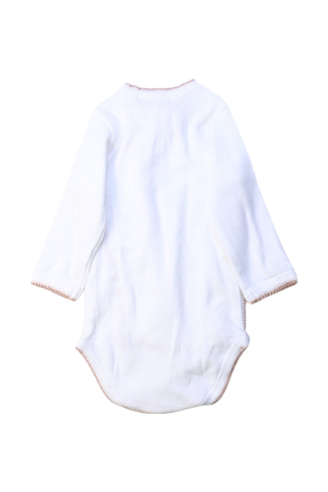 A White Long Sleeve Bodysuits from Bonpoint in size 6-12M for girl. (Back View)