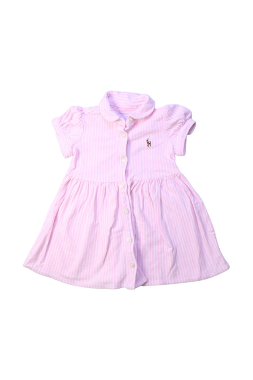 A Pink Short Sleeve Dresses from Ralph Lauren in size 3-6M for girl. (Front View)