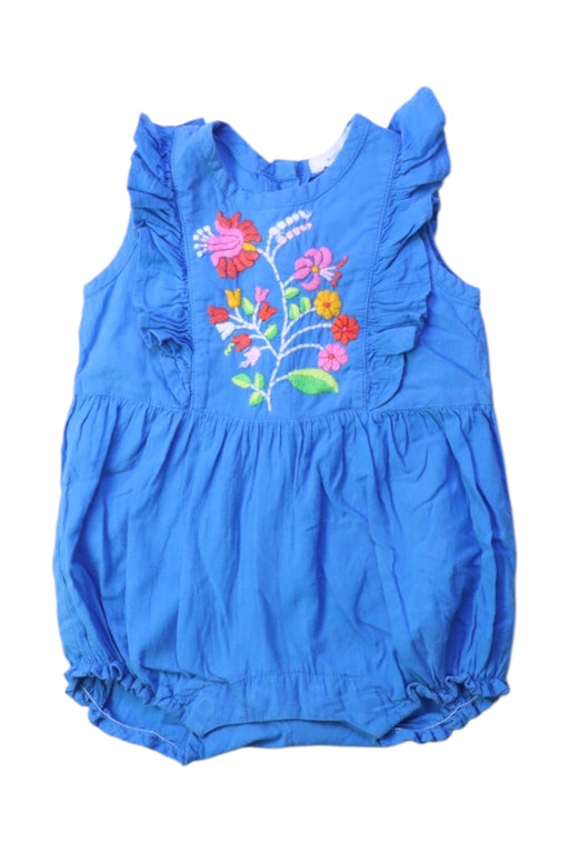 A Blue Sleeveless Rompers from Kidsagogo in size 0-3M for girl. (Front View)