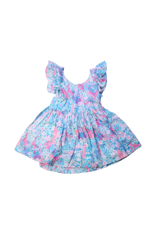 A Multicolour Sleeveless Dresses from Jacadi in size 3-6M for girl. (Front View)