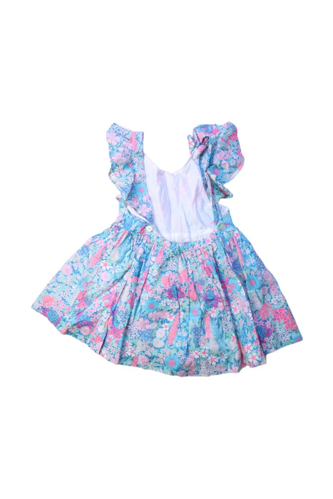 A Multicolour Sleeveless Dresses from Jacadi in size 3-6M for girl. (Back View)