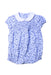 A Blue Short Sleeve Rompers from Janie & Jack in size 3-6M for girl. (Front View)