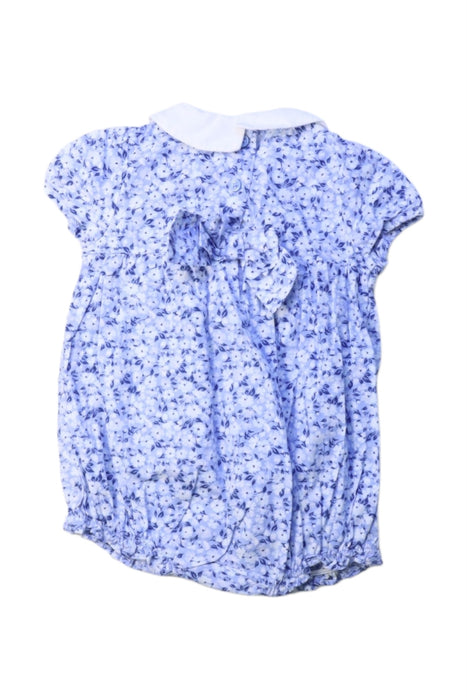A Blue Short Sleeve Rompers from Janie & Jack in size 3-6M for girl. (Back View)