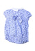 A Blue Short Sleeve Rompers from Janie & Jack in size 3-6M for girl. (Back View)