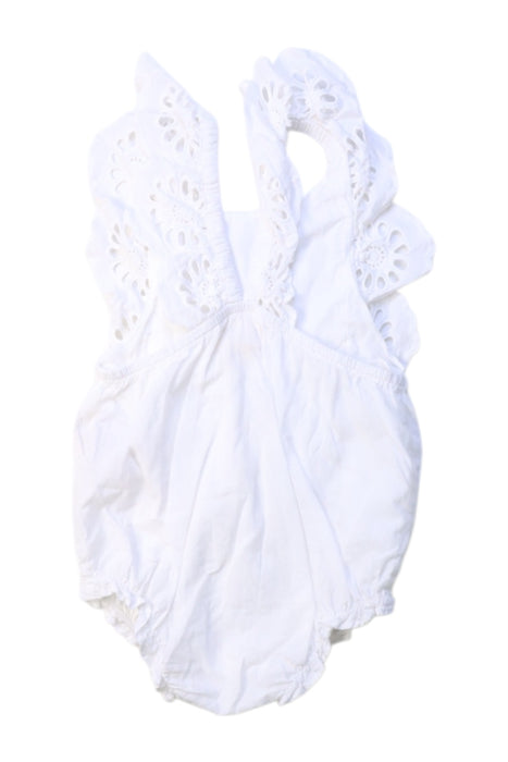 A White Sleeveless Bodysuits from Konges Sløjd in size 3-6M for girl. (Back View)