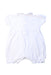 A White Short Sleeve Rompers from Nursery Window in size 6-12M for girl. (Back View)