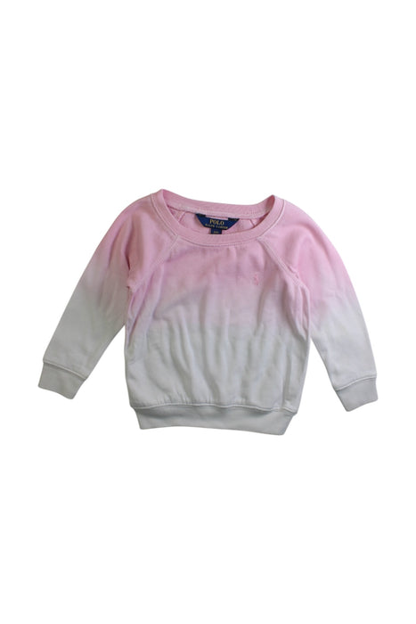 A Pink Crewneck Sweatshirts from Polo Ralph Lauren in size 2T for girl. (Front View)