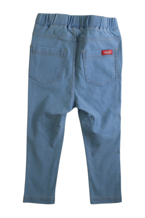 A Blue Jeggings from Seed in size 18-24M for girl. (Back View)