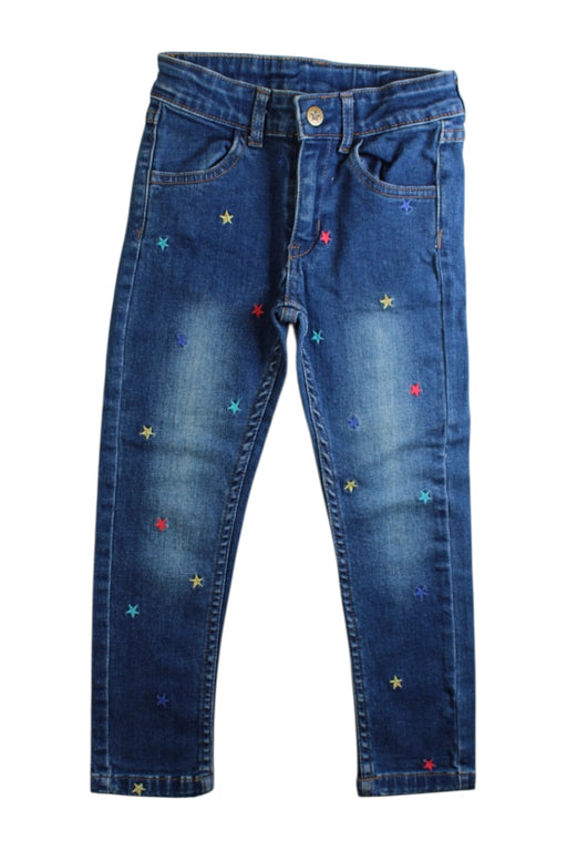 A Multicolour Jeans from La Compagnie des Petits in size 4T for girl. (Front View)