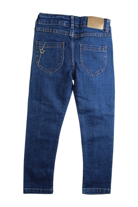 A Multicolour Jeans from La Compagnie des Petits in size 4T for girl. (Back View)