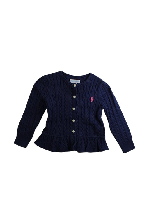 A Navy Cardigans from Ralph Lauren in size 12-18M for girl. (Front View)
