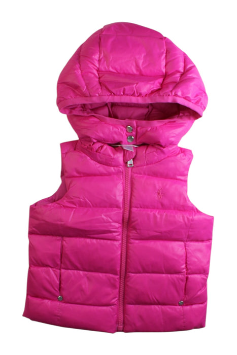 A Pink Outerwear Vests from Ralph Lauren in size 6-12M for girl. (Front View)