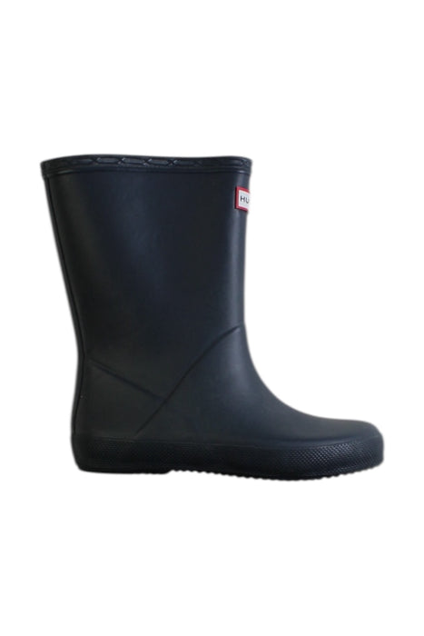A Black Rain Boots from Hunter in size 5T for neutral. (Front View)