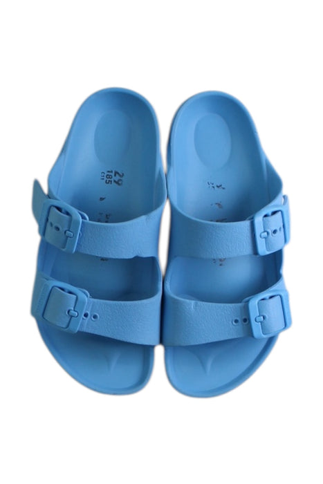 A Blue Sandals from Birkenstock in size 5T for boy. (Back View)