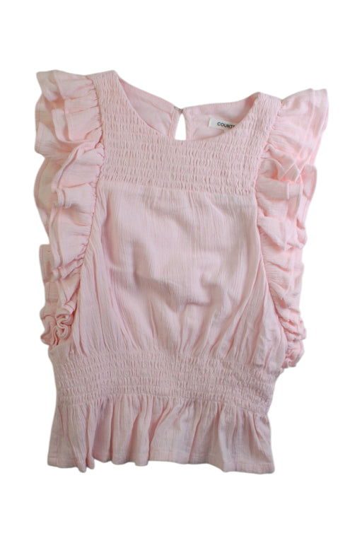 A Pink Sleeveless Tops from Country Road in size 5T for girl. (Front View)