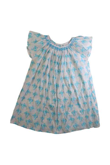 A Blue Sleeveless Dresses from Platypus in size 6T for girl. (Front View)