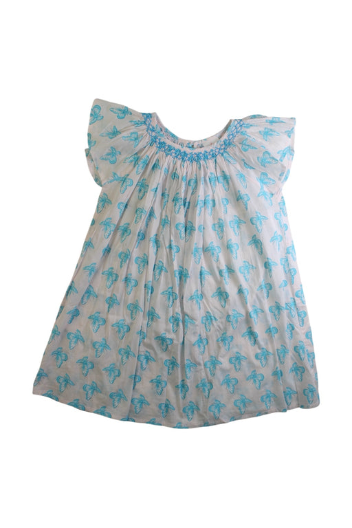A Blue Sleeveless Dresses from Platypus in size 6T for girl. (Front View)