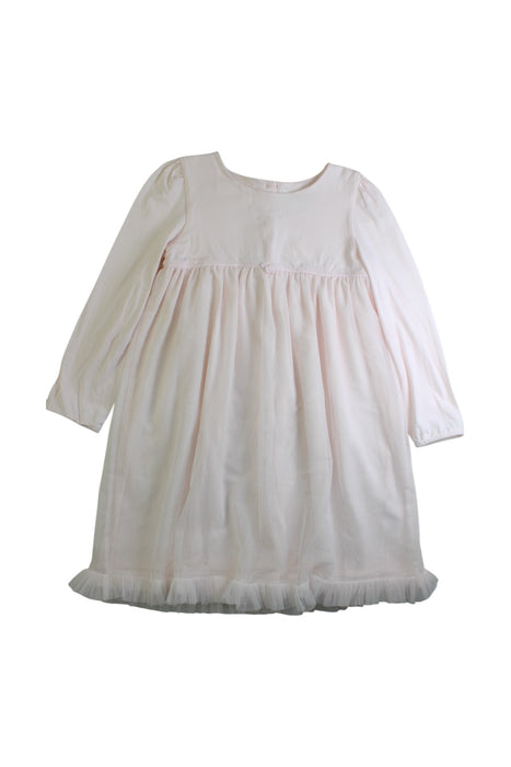 A Ivory Long Sleeve Dresses from The Little White Company in size 5T for girl. (Front View)