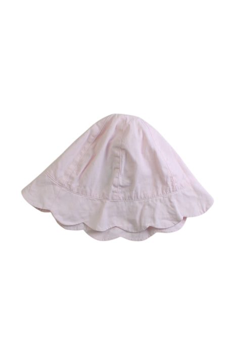 A Pink Sun Hats from Jacadi in size 6T for girl. (Front View)