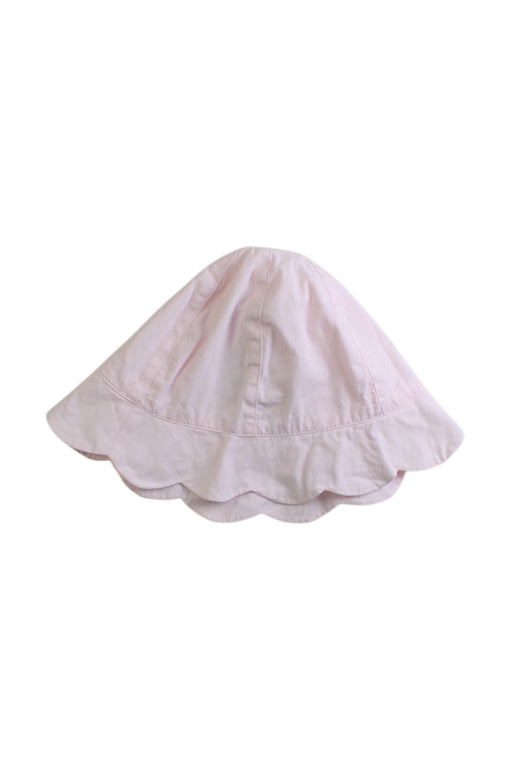 A Pink Sun Hats from Jacadi in size 6T for girl. (Front View)