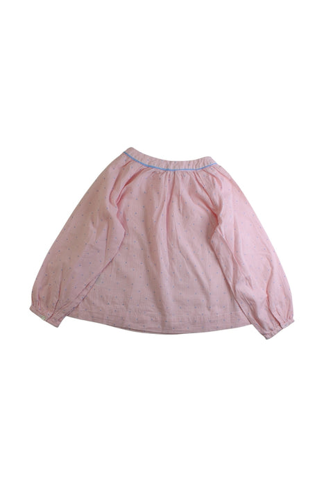 A Pink Long Sleeve Tops from Jacadi in size 4T for girl. (Back View)