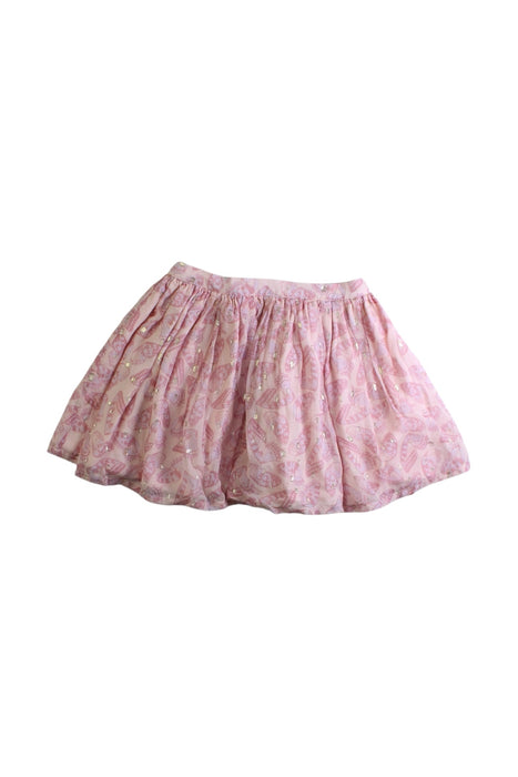 A Pink Short Skirts from Velveteen in size 4T for girl. (Front View)