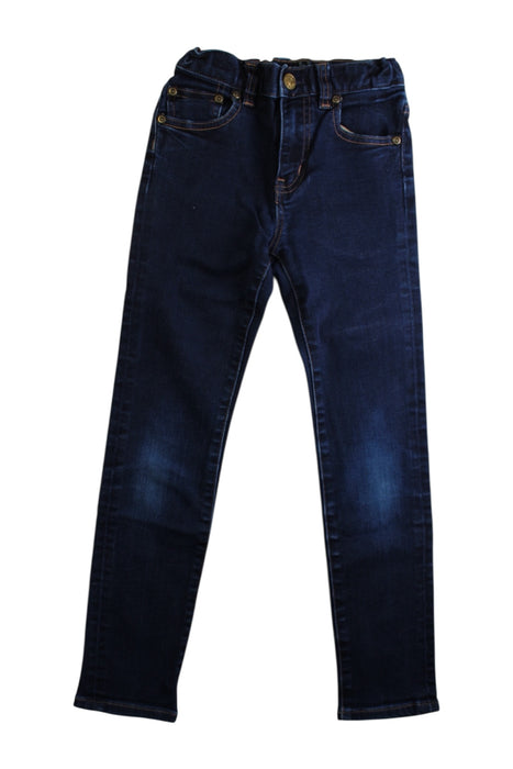 A Navy Jeans from Crewcuts in size 7Y for girl. (Front View)