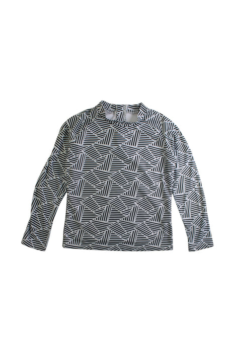 A Black Rash Guards from August Society in size 8Y for girl. (Front View)