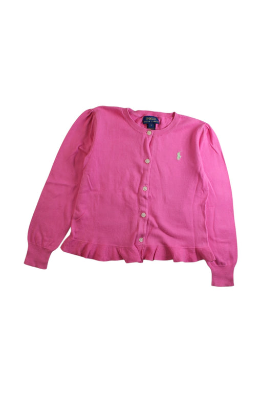 A Pink Cardigans from Polo Ralph Lauren in size 6T for girl. (Front View)