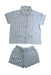 A Blue Shorts Sets from Seed in size 4T for neutral. (Front View)