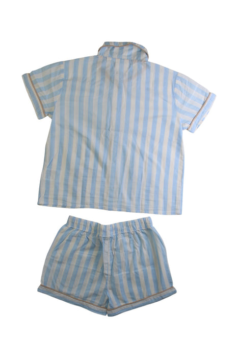 A Blue Shorts Sets from Seed in size 4T for neutral. (Back View)