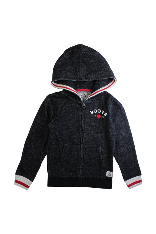 A Navy Hooded Sweatshirts from Roots in size 5T for neutral. (Front View)