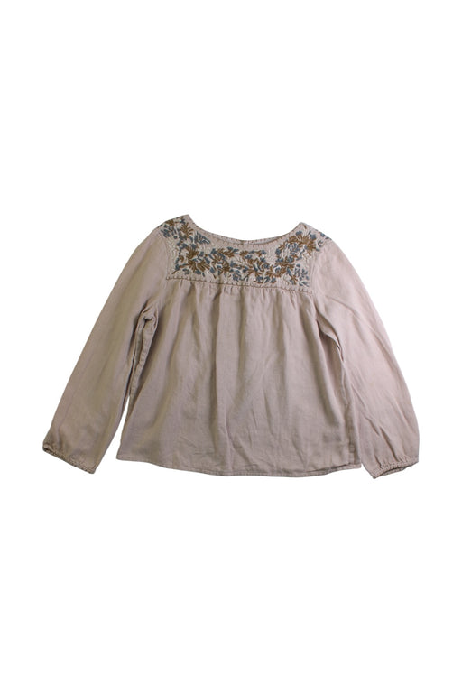 A Beige Long Sleeve Tops from Bonpoint in size 8Y for girl. (Front View)