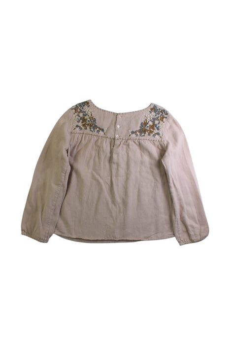 A Beige Long Sleeve Tops from Bonpoint in size 8Y for girl. (Back View)