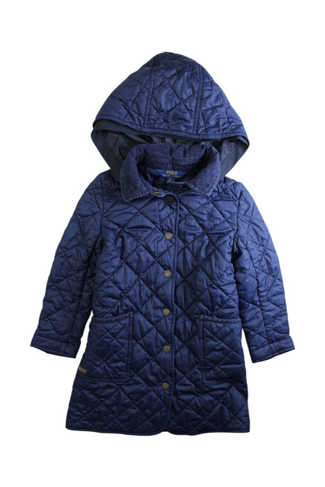 A Blue Puffer/Quilted Coats & Outerwear from Polo Ralph Lauren in size 6T for girl. (Front View)
