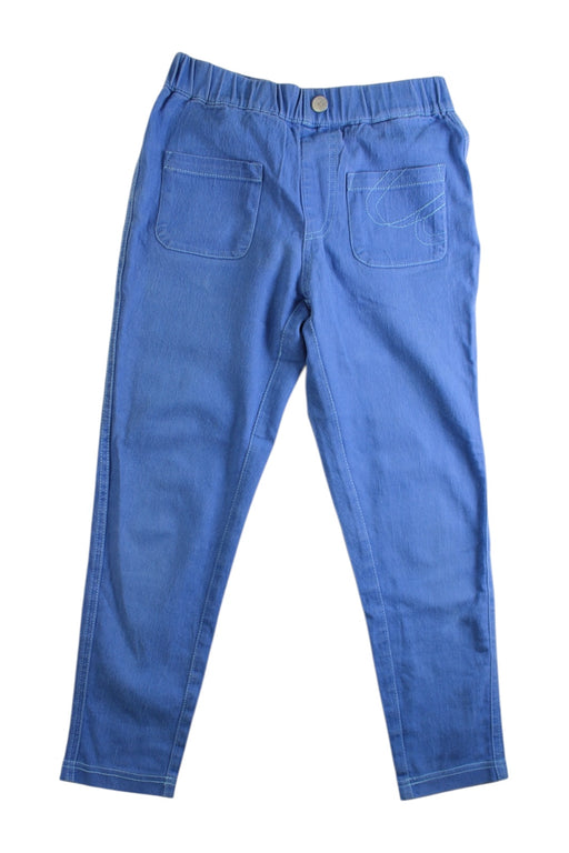 A Blue Casual Pants from As Know As Ponpoko in size 7Y for girl. (Front View)
