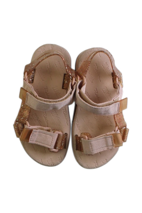 A Beige Sandals from Melissa in size 6T for girl. (Back View)