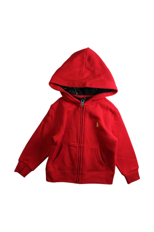 A Red Zippered Sweatshirts from Polo Ralph Lauren in size 2T for boy. (Front View)