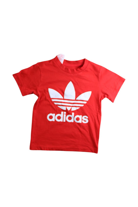 A Red Short Sleeve T Shirts from Adidas in size 2T for neutral. (Front View)