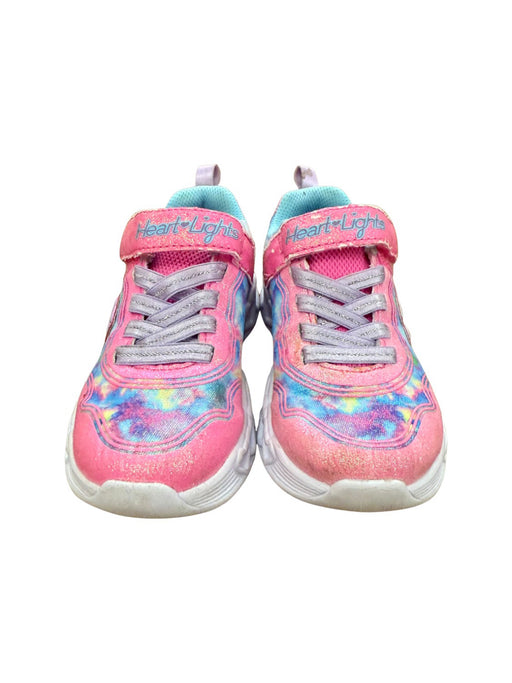 A Pink Sneakers from Skechers in size 5T for girl. (Front View)