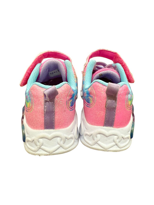 A Pink Sneakers from Skechers in size 5T for girl. (Back View)