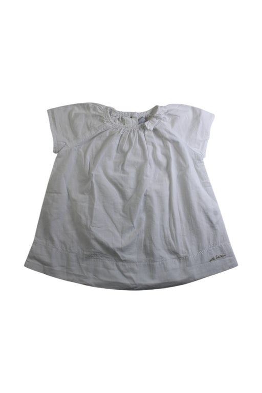A White Short Sleeve Dresses from Petit Bateau in size 3-6M for girl. (Front View)