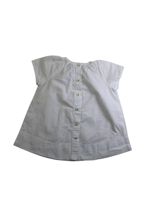 A White Short Sleeve Dresses from Petit Bateau in size 3-6M for girl. (Back View)